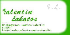 valentin lakatos business card